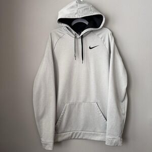 Nike Dri-FIT Hoodie Men LT Gray Pullover Kangaroo Pocket Big Tall 833310-012 Gym